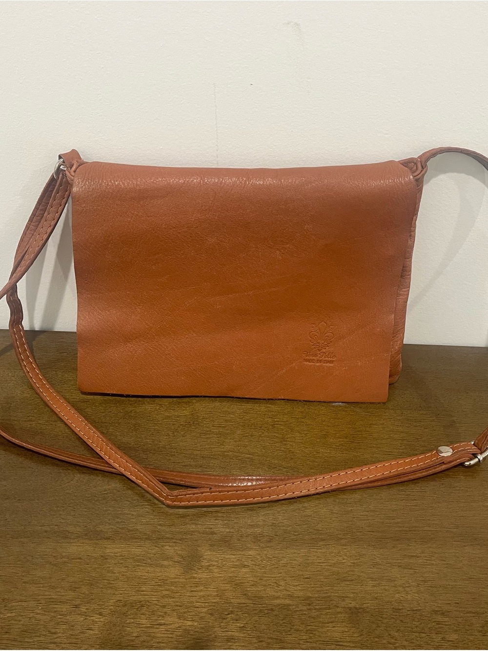 Tan Italian leather bag